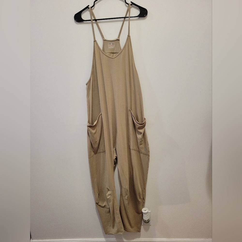 Free People Beige/Taupe Relaxed Tank Jumpsuit - Picture 5 of 7